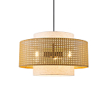 Подвесной светильник с декоративным поясом из плетеного бамбука Biuloggicu варинант исполнения - 1 | Loft Concept в Орле
