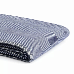 Плед из шерсти мериноса темно-синего цвета 130×180 см Indigo Waves варинант исполнения - 3 | Loft Concept в Орле