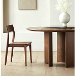 Стол обеденный круглый с двойной столешницей Walnut Wood Table варинант исполнения - 1 | Loft Concept в Орле