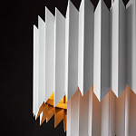 Люстра белая с гофрированным двойным абажуром Corrugated Double Lampshade варинант исполнения - 4 | Loft Concept в Орле
