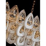 Люстра овальная с многослойными белыми и прозрачными подвесками Character Chandelier варинант исполнения - 4 | Loft Concept в Орле