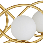 Люстра с закругленным каркасом золотого цвета и белыми плафонами Round Curl варинант исполнения - 1 | Loft Concept в Орле