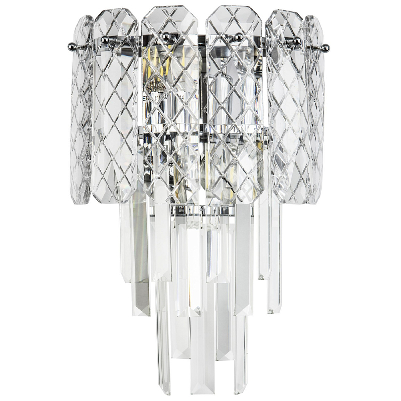 Бра Harmonica Crystal Chrome Wall Lamp Хром Прозрачное Стекло в Орле | Loft Concept 
