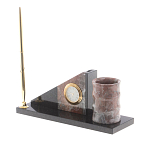 Настольный письменный набор из яшмы с часами Manager Organizer варинант исполнения - 2 | Loft Concept в Орле