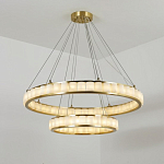 Люстра с 2-мя кольцами из натурального камня с регулируемыми плафонами Durability of Stone варинант исполнения - 2 | Loft Concept в Орле