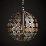 Люстра в форме шара с декором из круглых декоративных элементов Bright Shell Discs варинант исполнения - 3 | Loft Concept в Орле