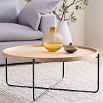 Журнальный стол с круглой деревянной столешницей Urban Style Space варинант исполнения - 2 | Loft Concept в Орле