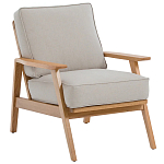 Кресло с каркасом из массива дуба Deniaud Oak Beige Armchair варинант исполнения - 1 | Loft Concept в Орле
