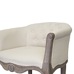 Кресло низкое в стиле прованс Бежевый Лен Louis French Armchair  варинант исполнения - 4 | Loft Concept в Орле