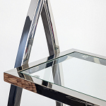 Металлический стеллаж со стеклянными полками Molecule варинант исполнения - 4 | Loft Concept в Орле