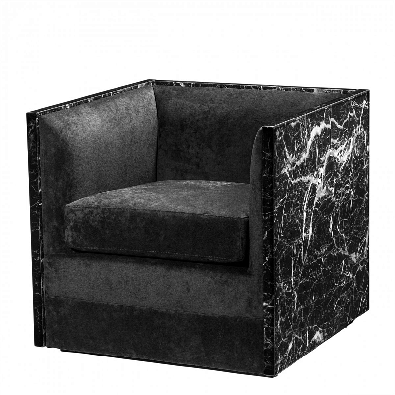 Кресло Eichholtz Chair Calabria Черный Черный Мрамор Nero Кресло Eichholtz Chair Calabria Черный Черный Мрамор Nero в Орле | Loft Concept