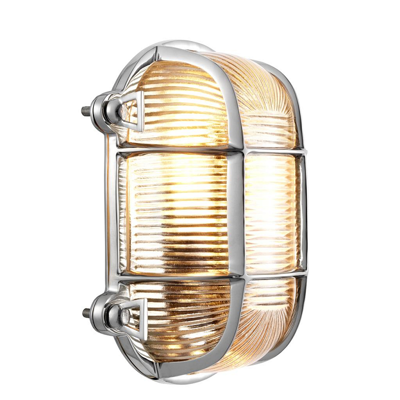 Бра Eichholtz Wall Lamp Aqua L Никель Прозрачное Стекло в Орле | Loft Concept 