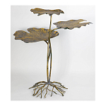 Столик приставной с тремя столешницами Тропические листья Tropical Forest gold варинант исполнения - 2 | Loft Concept в Орле