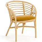 Кресло из ротанга с сиденьем из велюра Vini Rattan Armchair варинант исполнения - 1 | Loft Concept в Орле