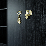 Большой шкаф с витриной Elsa Dreams Black варинант исполнения - 5 | Loft Concept в Орле