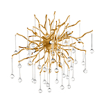 Бра с лучеобразным основанием и подвесками из прозрачного стекла в виде длинных капель Droplet Chandelier варинант исполнения - 1 | Loft Concept в Орле