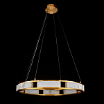 Люстра в виде кольца из натурального камня Golden Alavastor варинант исполнения - 2 | Loft Concept в Орле