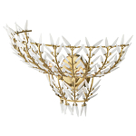 Бра золотого цвета с белыми стеклянными лепестками Hanging Flowers варинант исполнения - 2 | Loft Concept в Орле