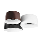 Потолочный светильник с 3-мя цилиндрическими абажурами черного белого и коричневого цвета Urban Dome варинант исполнения - 3 | Loft Concept в Орле