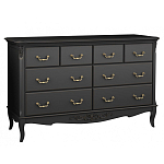 Комод черный из массива бука в стиле прованс Black Provence варинант исполнения - 1 | Loft Concept в Орле