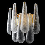 Бра с подвесками из рифленного стекла в форме капель Textured Glass варинант исполнения - 2 | Loft Concept в Орле