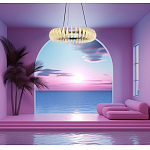 Люстра круглая с фактурными элементами в виде ракушек Inspired Sea варинант исполнения - 5 | Loft Concept в Орле