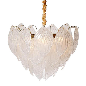 Люстра Textured Glass Chandelier Petal 8