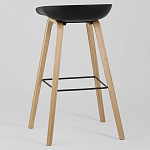 Барный стул на ножках из натурального дерева Boras Black варинант исполнения - 5 | Loft Concept в Орле