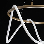 Люстра подвесная круглая золотого цвета с белыми изогнутыми световыми линиями Luke Lampco Tracer Lamp варинант исполнения - 8 | Loft Concept в Орле