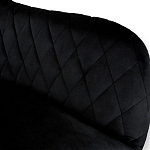 Барный стул вращающийся со спинкой и подлокотниками Douglas Rhombus Черный Велюр варинант исполнения - 3 | Loft Concept в Орле