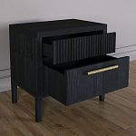 Прикроватная Тумбочка Primo с двумя ящиками Черный дуб варинант исполнения - 6 | Loft Concept в Орле