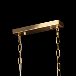 Люстра прямоугольная на цепях с прозрачными трубками и волнистым краем Nembus варинант исполнения - 12 | Loft Concept в Орле