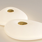 Потолочный светильник с тремя овальными матовыми плафонами TRIDalmen варинант исполнения - 2 | Loft Concept в Орле