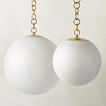 Подвесной светильник в форме шара из белого текстурного стекла Atmosphere варинант исполнения - 2 | Loft Concept в Орле