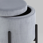 Серо-голубой пуф на черных ножках SANJAY варинант исполнения - 3 | Loft Concept в Орле