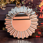 Зеркало круглое с лучами из зеркальных фацетов Silver Facet варинант исполнения - 3 | Loft Concept в Орле