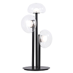 Настольная лампа с тремя прозрачными куполообразными плафонами и черным металлическим основанием Flos Wireline Lighting варинант исполнения - 1 | Loft Concept в Орле