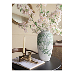 Ваза высокая с зелеными цветочными и птичьими мотивами Vase Inspired by Nature варинант исполнения - 4 | Loft Concept в Орле