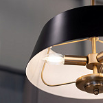 Подвесной светильник с конусовидным металлическим абажуром черного цвета Kichler варинант исполнения - 10 | Loft Concept в Орле