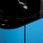 Тумба прикроватная чёрно-голубая с  ящиком Blue Cabinet варинант исполнения - 3 | Loft Concept в Орле