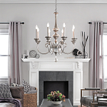 Люстра серебряного цвета с состаренным эффектом и декоративным подвесным шаром Kichler варинант исполнения - 3 | Loft Concept в Орле