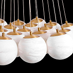 Люстра подвесная круглая с сферическими плафонами из натурального камня Glowing Spheres варинант исполнения - 3 | Loft Concept в Орле