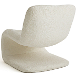 Кресло изогнутое с обивкой из ткани букле Smooth Bend Boucle Chair варинант исполнения - 4 | Loft Concept в Орле