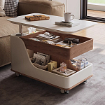 Журнальный столик передвижной с подъемной столешницей Table Trolley варинант исполнения - 6 | Loft Concept в Орле