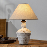 Настольная лампа с керамическим фактурным основанием и тканевым абажуром Eastern Tale варинант исполнения - 3 | Loft Concept в Орле