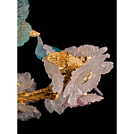 Люстра круглая на золотом каркасе с птичками и цветочным декором Miscellaneous herbs варинант исполнения - 9 | Loft Concept в Орле