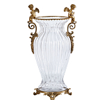 Ваза прозрачная с бронзовыми ручками в виде ангелов Eden Garden варинант исполнения - 1 | Loft Concept в Орле