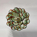 Люстра стеклянная с зелеными лепестками Green Leaf Fall варинант исполнения - 4 | Loft Concept в Орле