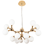 Люстра с плафонами из стеклянных шаров Pearls Suspension Gold Chandelier варинант исполнения - 2 | Loft Concept в Орле