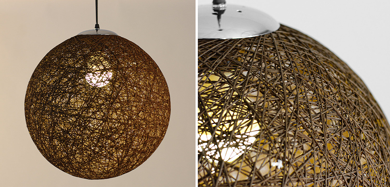 Подвесной светильник Moooi Thread Papier Mache Lamp brown Подвесной светильник Moooi Thread Papier Mache Lamp brown - Loft-Concept в Орле